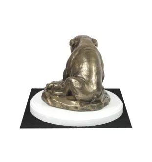 Bulldog II - dog figurine, figure on a white base, trophy for Art-Dog dog show exhibition