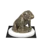 Bulldog III - statuette de chien, figurine sur un socle blanc, trophée pour exposition de chiens de la marque Art-Dog