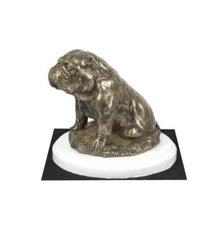 Bulldog III statuetka na białym drewnie Art-Dog