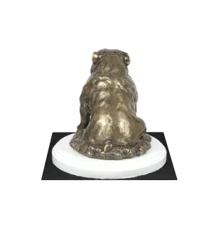Bulldog III - statuette de chien, figurine sur un socle blanc, trophée pour exposition de chiens de la marque Art-Dog