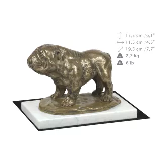 Bulldog I statuetka na jasnym kamieniu Art-Dog