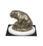 Bulldog II - dog figurine, statue on white marble, trophy for Art-Dog dog show exhibition