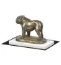 Bulldog, Englische Bulldogge - Hundestatue, Figur auf weißem Marmor, Trophäe für die Art-Dog-Hundeaustellung