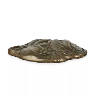 Bulldogge I - Flachrelief eines Hundes, kleiner Dekor, realistische Plakette mit Hund von der Marke Art-Dog