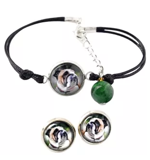 Bulldog, Englische Bulldogge - Schmuckset mit Ihrem Foto, Schmuckstück für Frauen, handgefertigtes Produkt, handgefertigtes Produkt mit Leidenschaft für die Marke Art-Dog.