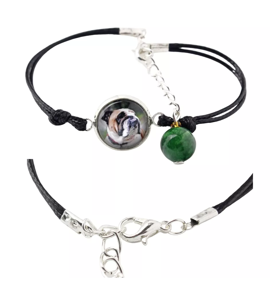 Bulldog, Englische Bulldogge - Armband in einer Schachtel mit Ihrem Foto, femininer Schmuck, ein ausgezeichnetes Geschenk der Marke Art-Dog.
