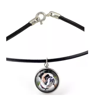 Bulldog, Englische Bulldogge - Halskette in einer Schachtel, elegante Verzierung, Anhänger der Marke Art-Dog