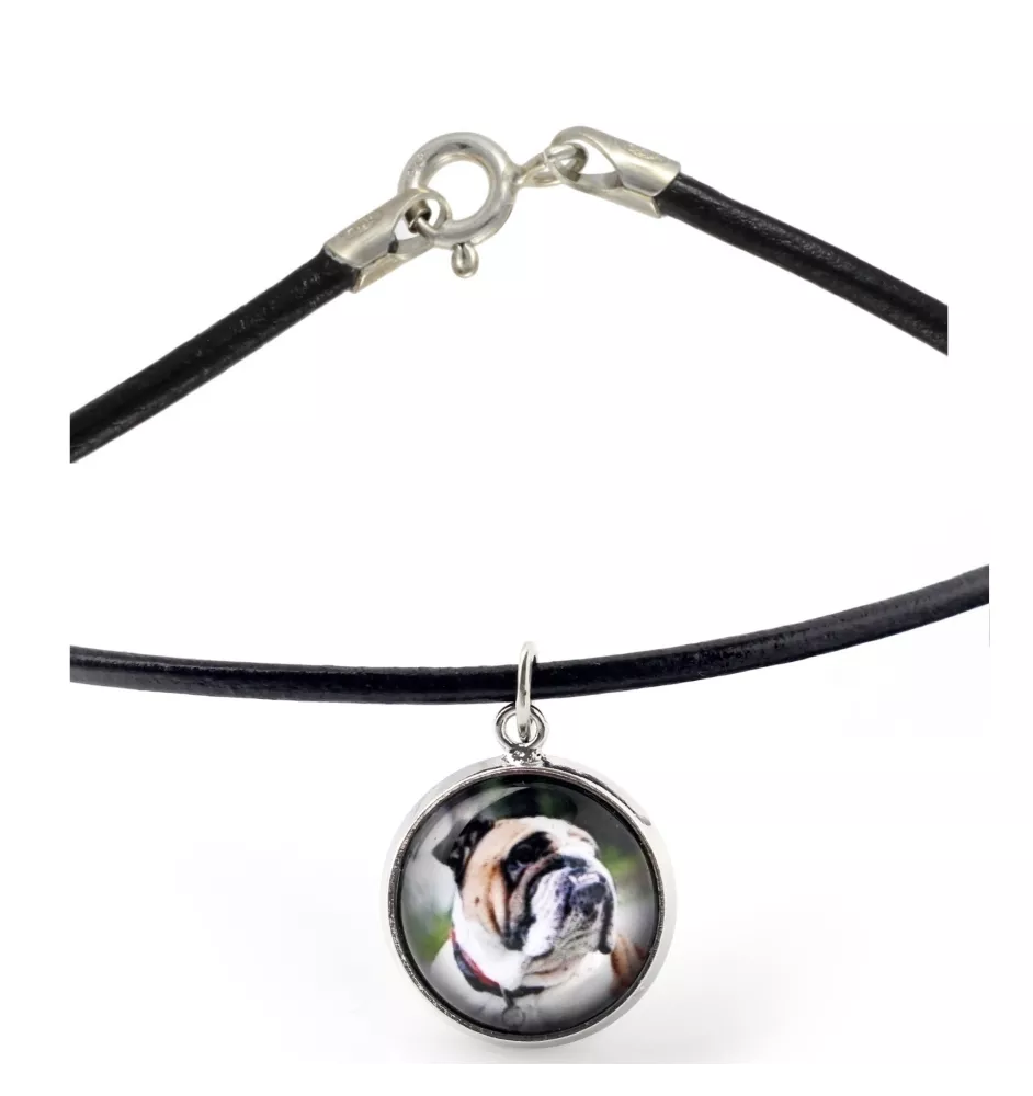 Bulldog, English Bulldog, British Bulldog - necklace in a box, elegant decoration, pendant from the Art-Dog brand