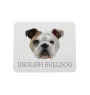 Bulldog, English Bulldog, British Bulldog - geometric mouse pad with a picture and text by Art-Dog