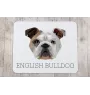 Bulldog, Bulldog anglais - tapis de souris géométrique avec photo et inscription Art-Dog