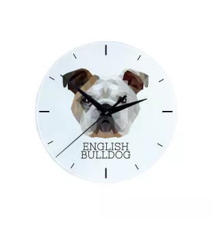 Buldog zegar geometryczny Art-Dog
