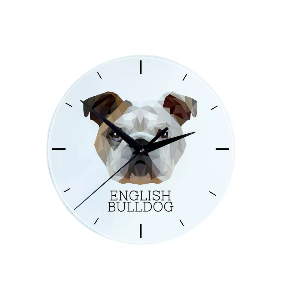 Buldog zegar geometryczny Art-Dog
