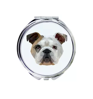 Bulldog, Bulldog anglais - miroir avec une image et un motif géométrique de la marque Art-Dog