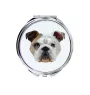 Bulldog, English Bulldog, British Bulldog - mirror with a geometric design and the brand name Art-Dog
