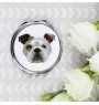 Bulldog, English Bulldog, British Bulldog - mirror with a geometric design and the brand name Art-Dog
