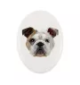 Bulldog, English Bulldog, British Bulldog - a plate with a geometric design and the brand name Art-Dog