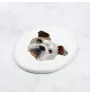 Bulldog, English Bulldog, British Bulldog - a plate with a geometric design and the brand name Art-Dog