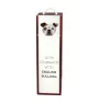 Bulldog, Englische Bulldogge - geometrische Box mit einem Bild und Schriftzug für Wein der Marke Art-Dog