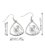 Bulldog, Bulldog anglais - boucles d'oreilles avec chien, boucles d'oreilles pendantes avec photo, bijoux personnalisés avec impression de la marque Art-Dog