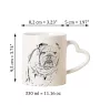 Bulldog, English Bulldog, British Bulldog - cup with a dog, adorable cup with a heart-shaped handle, universal gift from the Art-Dog brand