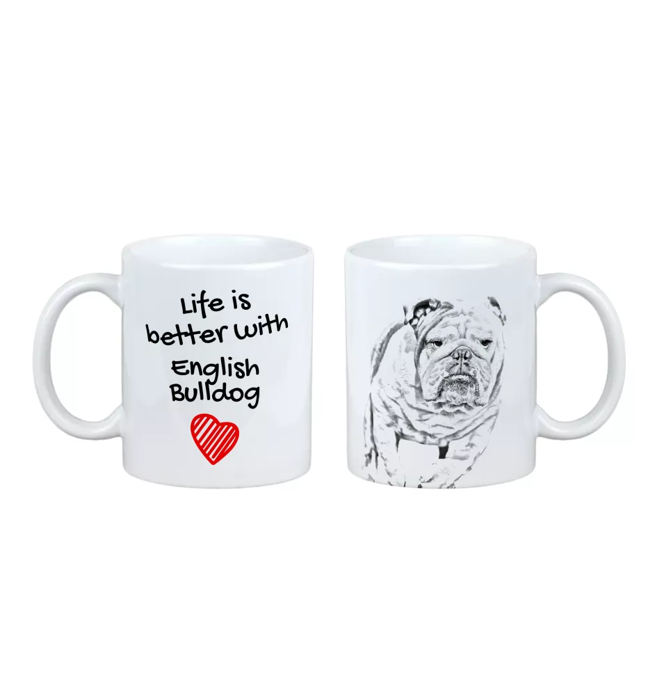 Bulldog, Englische Bulldogge - Tasse mit Hund, Tasse mit Bild, personalisiertes Geschenk der Marke Art-Dog