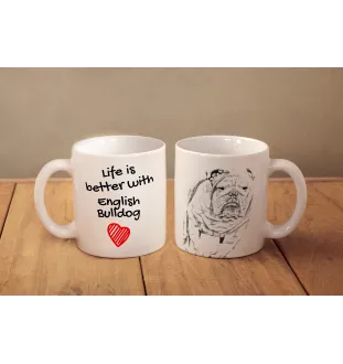 Bulldog, Englische Bulldogge - Tasse mit Hund, Tasse mit Bild, personalisiertes Geschenk der Marke Art-Dog