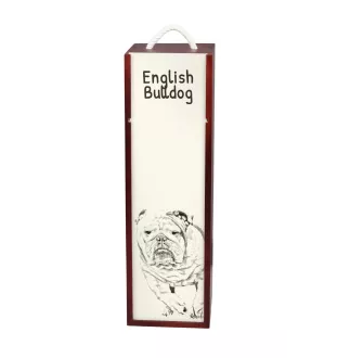 Bulldog, English Bulldog, British Bulldog - wine box with a dog, alcohol box with graphics, personalized gift box from the Art-Dog brand