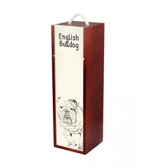 Bulldog, Bulldog anglais - boîte à vin avec chien, boîte à alcool avec graphisme, boîte cadeau personnalisée de la marque Art-Dog
