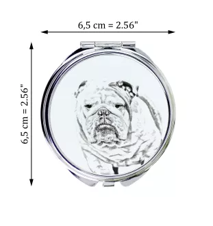 Buldog lusterko ze zdjęciem psa Art-Dog