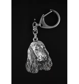 Cocker spaniel anglais I - Porte-clés argenté avec chien, décoration de sac à main, pendentif de sac à dos par la marque Art-Dog