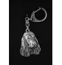 English Cocker Spaniel I - Silver-plated key ring with dog, handbag decoration, backpack pendant by Art-Dog brand