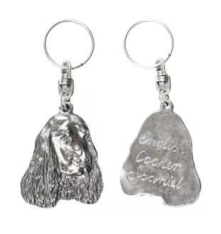 Cocker spaniel anglais I - Pendentif chien argenté, décoration de sac à main, pendentif sac à dos par la marque Art-Dog