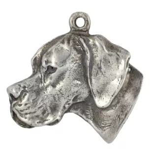 Pointer anglais I - Porte-clés argenté avec chien, décoration de sac à main, pendentif de sac à dos par la marque Art-Dog