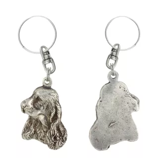 Cocker spaniel angielski brelok do kluczy posrebrzany Art-Dog