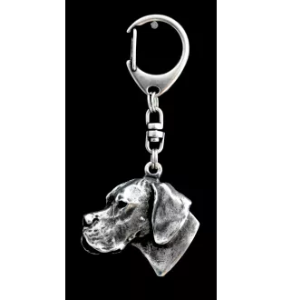 English Pointer, Englischer Pointer I - Versilberter Schlüsselanhänger mit Hund, Handtaschen-Dekoration, Rucksack-Anhänger der Marke Art-Dog