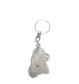 English Cocker Spaniel - Silver-plated dog pendant, handbag decoration, backpack pendant by Art-Dog brand