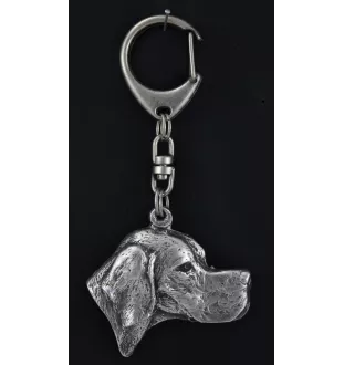 Pointer anglais - Porte-clés argenté avec chien, décoration de sac à main, pendentif de sac à dos par la marque Art-Dog