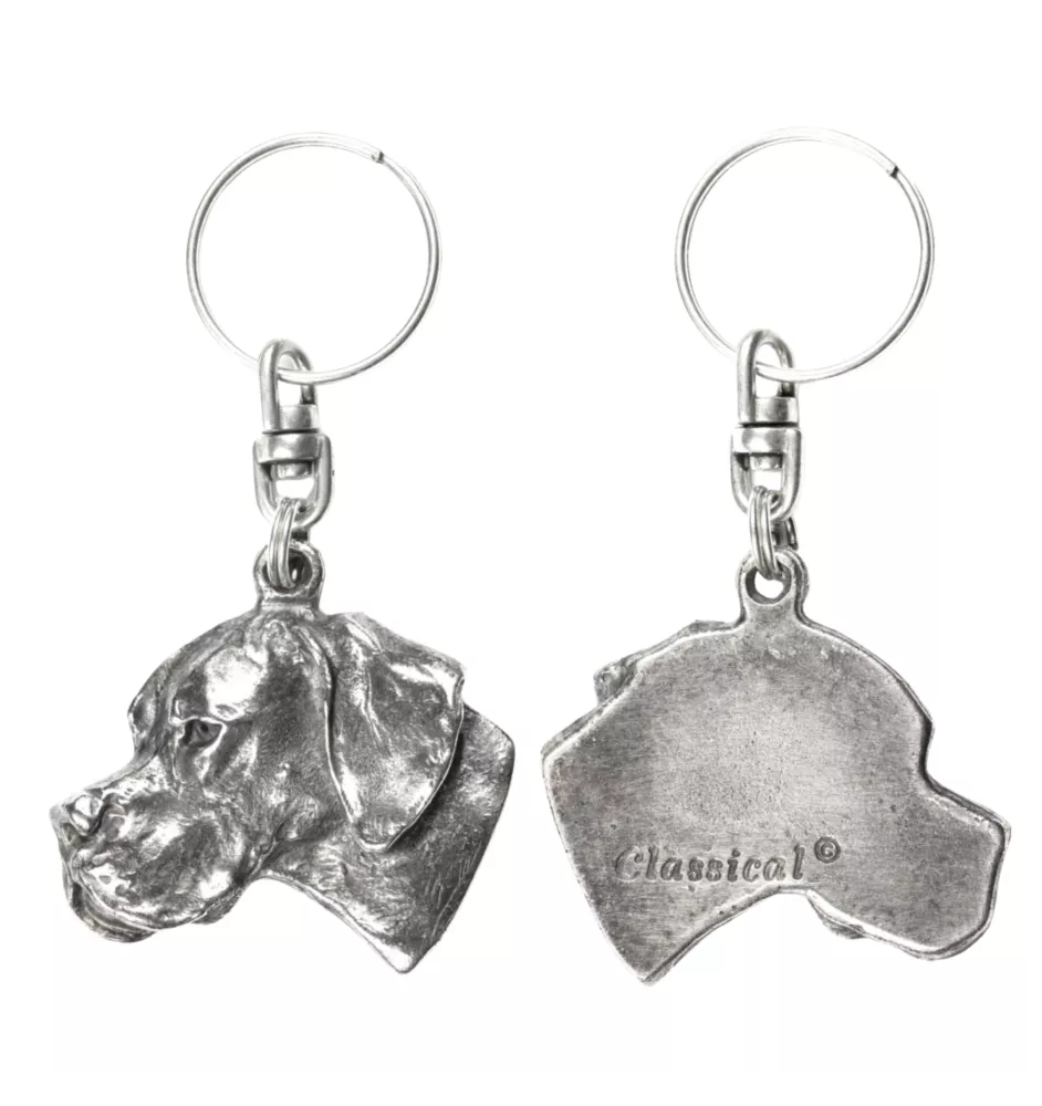 English Pointer, Englischer Pointer I - Versilberte Hund Anhänger, Handtasche Dekoration, Rucksack-Anhänger von Art-Dog Marke