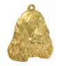 English Cocker Spaniel I - Gilded key ring with dog in gift box, handbag decoration, luxury accessory by Art-Dog brand