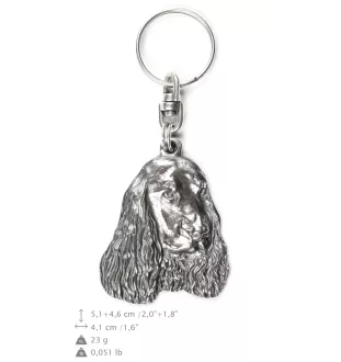 English Cocker Spaniel I - Silver-plated pendant with a dog in a decorative box, handbag decoration, backpack pendant by Art-Dog brand