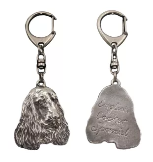English Cocker Spaniel I - Silver-plated key ring with a dog in a gift box, handbag decoration, backpack pendant by Art-Dog brand
