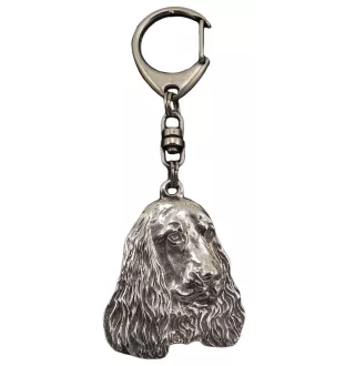 English Cocker Spaniel I - Silver-plated key ring with a dog in a gift box, handbag decoration, backpack pendant by Art-Dog brand