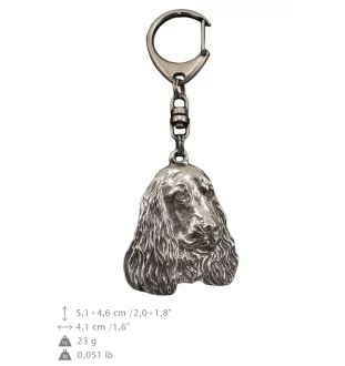 English Cocker Spaniel I - Silver-plated key ring with a dog in a gift box, handbag decoration, backpack pendant by Art-Dog brand