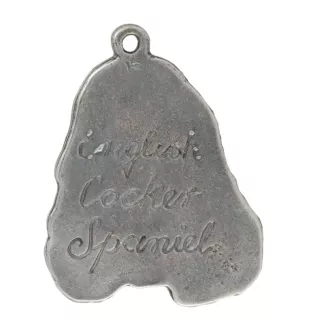 Cocker spaniel anglais I - Porte-clés argenté avec un chien dans une boîte cadeau, décoration de sac à main, pendentif de sac à dos par la marque Art-Dog