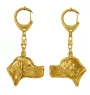 English Pointer - Gilded key ring with dog, handbag decoration, luxury accessory by Art-Dog brand
