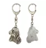 English Cocker Spaniel - Silver-plated key ring with a dog in a gift box, handbag decoration, backpack pendant by Art-Dog brand