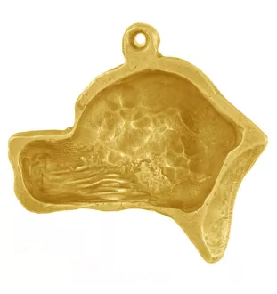 English Pointer - Gilded key ring with dog, handbag decoration, luxury accessory by Art-Dog brand