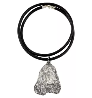 Cocker spaniel anglais I - collier avec un chien, pendentif en plaqué argent pour les fans de chiens, bijoux uniques de la marque Art-Dog