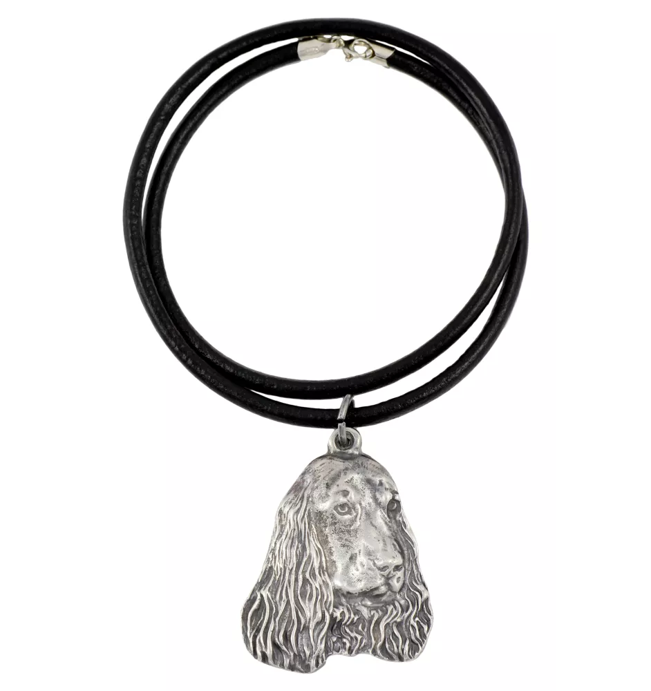 English Cocker Spaniel, Englische Cockerspaniel  I - Halskette mit Hund, versilberter Anhänger für Hundefans, einzigartiger Schmuck der Marke Art-Dog