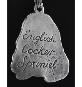 English Cocker Spaniel, Englische Cockerspaniel  I - Halskette mit Hund, versilberter Anhänger für Hundefans, einzigartiger Schmuck der Marke Art-Dog